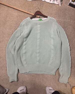 Vintage Mint Cable Knit Crewneck Sweater - Canada, CA